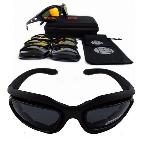 Мужские военные тактические очки, поляризационные армейские солнцезащитные очки с 4 линзами, оригинальная коробка для стрельбы, 2022 ► Фото 1/6