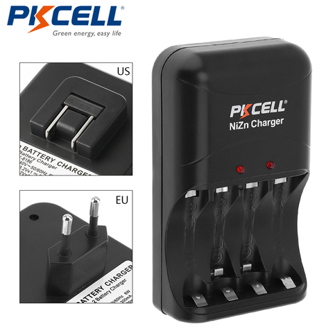 1 упаковка * зарядное устройство для аккумуляторов PKCELL Ni-Zn AA/AAA, только зарядное устройство с вилкой EU /US для аккумуляторных батарей Ni-Zn AA/AAA ► Фото 1/6