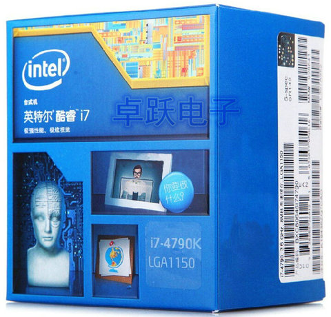 Процессор Intel I7 4790K в штучной упаковке, четырехъядерный процессор LGA1150, 4,0 ГГц, 100% рабочий процессор для настольного ПК ► Фото 1/1