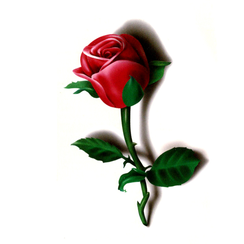 Временная татуировка с красной розой 3D, водонепроницаемые мужские татуировки, красивые цветы, рукава с имитацией татуировок в стиле Харадз... ► Фото 1/2