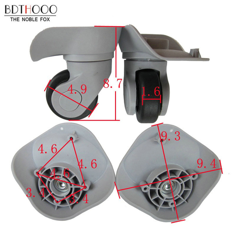 Запасные колеса для багажа BDTHOOO для ремонта чемоданов, ручные детали для колес, детали для колес, резиновые колеса, черные, серые ► Фото 1/6