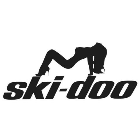 Наклейки Skidoo, 17,8 см * 7,8 см, Quad Plow Snowmobie Trailer, стикер, стикер для автомобиля, Стайлинг, украшение, черный, серебристый, с рисунком, для автомобиля ► Фото 1/2