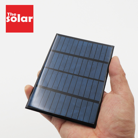 Поликристаллическая DIY батарея 12 в 1,5 2 3 4,2 7 Вт, силиконовая панель солнечных батарей, стандартный эпоксидный модуль заряда 115x85 мм, мини солнечная батарея ► Фото 1/1