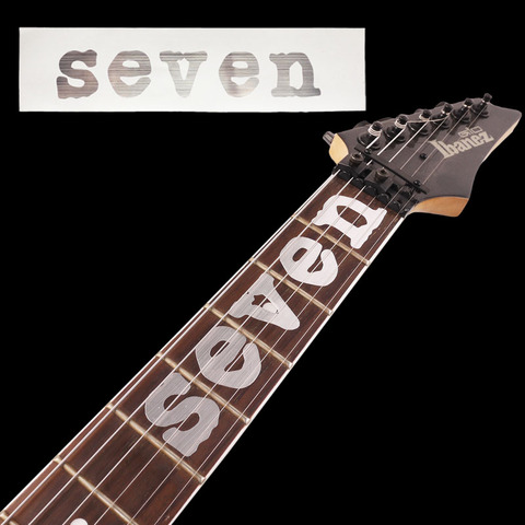 Наклейка SEVEN Guitar Fretboard с инкрустацией, наклейка на шею, серебряная, Mick Thomson MTM1 Stikers для гитары ► Фото 1/6