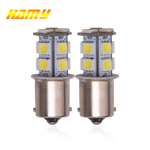 2x PY21W 1157 P21W 1156 Bay15d BA15S светодиодный сигнальная Поворотная лампа светильник заднего хода стояночный тормоз 12 в 5050 13SMD белый красный желтый ► Фото 1/6