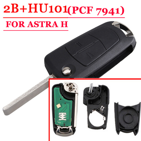 (1 шт.) умный ключ хорошего качества с 2 кнопками дистанционного управления 433 МГц для Opel Astra H с чипом PCF7941 ► Фото 1/1