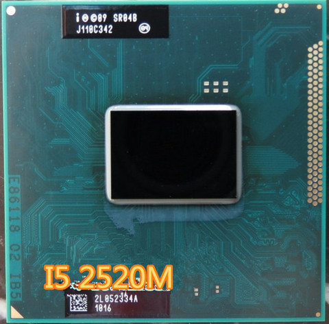 Процессор Intel Core i5 2520M 2,5 ГГц (3,2 ГГц Turbo) SR048 i5 2520 м, разъем G2/rPGA988B, процессор может работать ► Фото 1/1