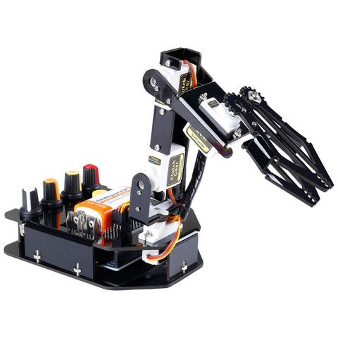 SunFounder электронный набор ручных роботизированных рычагов, 4-осевой сервопривод управления Rollarm с проводным управлением ler для Arduino Uno R3 ► Фото 1/6