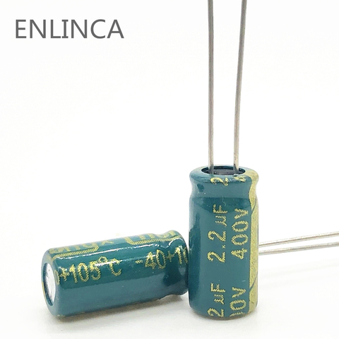 Алюминиевый электролитический конденсатор, Размер 6*12 S102 2,2, 50 шт./лот 400 мкФ 2,2 в 20% мкФ ► Фото 1/1