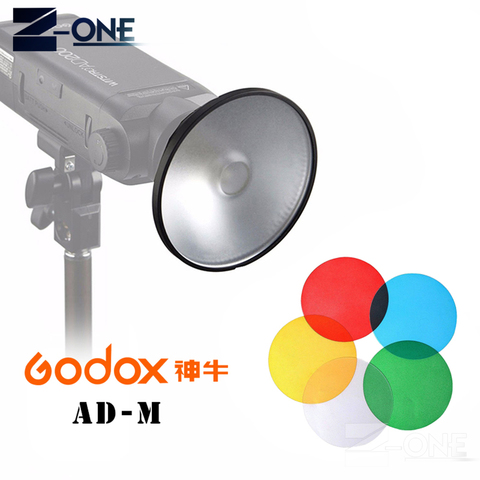 Godox AD-M стандартная тарелка для отражения красоты с 5 цветными фильтрами мягкий диффузор для Godox AD200 AD180 AD360 AD360II вспышки камеры ► Фото 1/6