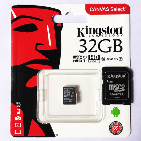 Kingston Карта памяти Micro SD, класс 10, 16 ГБ 32 ГБ 64 Гб 128 ГБ 256 ГБ ► Фото 1/3