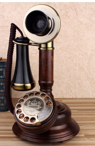 Модный винтажный телефон в американском стиле, домашний телефон с поворотным циферблатом ► Фото 1/3