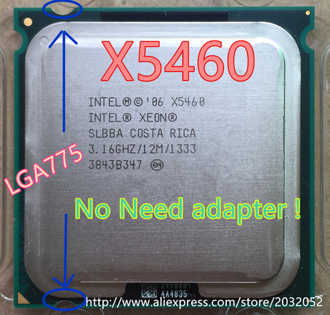 Процессор Intel Xeon X5460 (3,16 ГГц/12 МБ/1333), близок к материнской плате LGA775 Core 2 Quad Q9650 cpuworks LGA 775, адаптер не нужен ► Фото 1/2