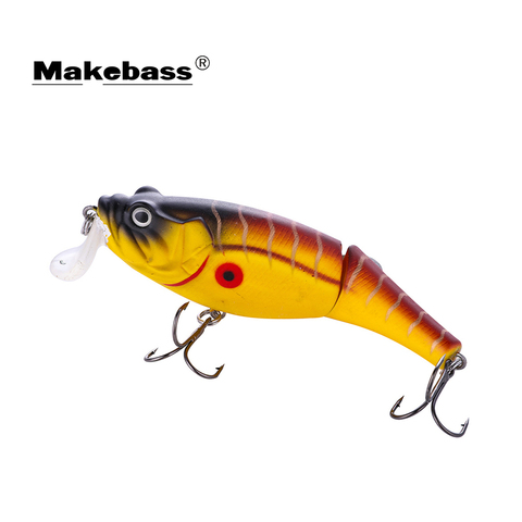 MAKEBASS Crankbait мульти-соединенный 2 секции BassBaits 3in0.44oz рыболовные приманки Swimbait HardBaits Искусственные воблеры рыболовные снасти ► Фото 1/6