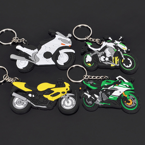 Модель мотоцикла, резиновый брелок для ключей, брелок для Yamaha Kawasaki Suzuki BMW Honda GSX-R VR 46, аксессуары для стайлинга ► Фото 1/5