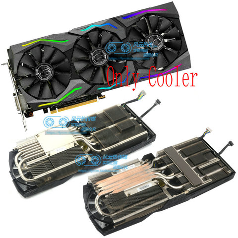 Новый оригинальный кулер для видеокарты ASUS STRIX GTX1080Ti GTX1080 GTX1070Ti GTX1070 GTX1060 RX580 RX480 ► Фото 1/6