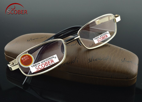 Мужские и женские очки для чтения SCOBER = Роскошные линзы с многослойным покрытием из никелевого сплава + 0,75 + 1 + 1,25 + 1,5 + 1,75-+ 4 ► Фото 1/6