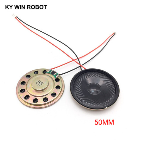 Новинка, ультратонкий динамик 8 Ом, 0,5 Вт, 0,5 Вт, 8R, Диаметр динамика 50 мм, 5 см, толщина 5 мм, с клеммой PH2.0, длина провода 10, 2 шт. ► Фото 1/6