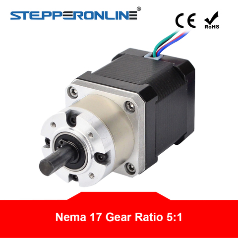 Nema 17 шаговый двигатель 5:1 Планетарный редуктор с высоким крутящим моментом Nema17 редукторный шаговый двигатель 1,68 а DIY CNC 3D принтер ► Фото 1/5
