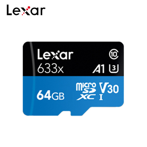 Карта памяти Lexar 633x Micro SD, карта памяти V10 U1 SDHC на 32 ГБ, 64 ГБ, 128 ГБ, 256 ГБ, 512 ГБ, V30, U3, SDXC, TF карта Microsd ► Фото 1/1