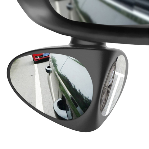 2 в 1 Автомобильное Зеркало для слепых зон, широкоугольное зеркало с поворотом на 360 градусов, регулируемое выпуклое зеркало заднего вида, Автомобильное Зеркало для обзора переднего колеса ► Фото 1/6