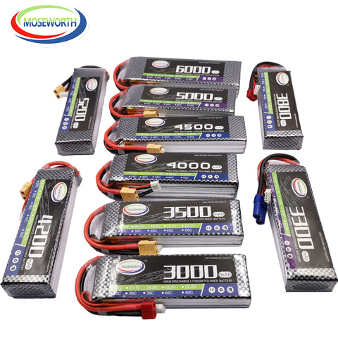 3S RC игрушки LiPo Батарея 11,1 V 1500 3300 3500 3800 4200 5200 6000 мА/ч, 30C 40C60C для радиоуправляемый самолет, Квадрокоптер вертолет автомобильных аккумуляторов 3S ► Фото 1/6