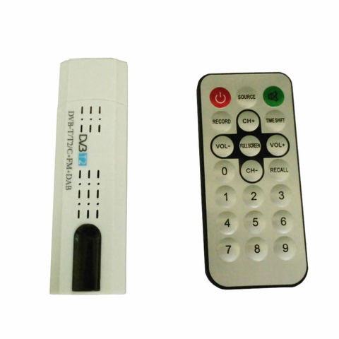 Цифровой DVB T2 USB ТВ-тюнер с антенной дистанционного Управление USB2.0 HD ТВ приемник для DVB-T2 DVB-C FM DAB dvb-t2 usb Стик ► Фото 1/6