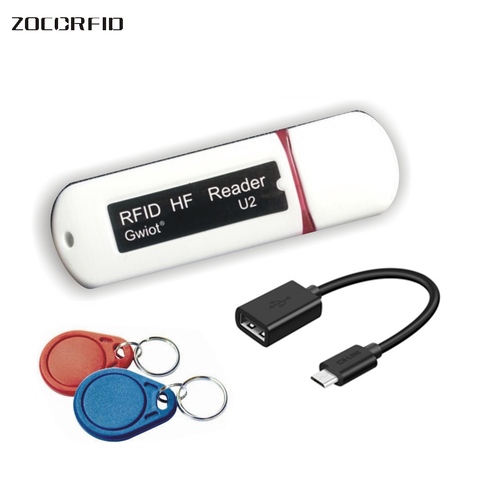 Новейший мини USB 13,56 MHZ RFID считыватель для iPad Android Mac Windows + 10 шт карт ► Фото 1/5