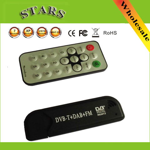 USB Smart TV Stick DVB-T & RTL-SDR цифровой ТВ-приемник RTL2832U & R820T2 тюнер DVB-T + FM + DAB с антенной для android ПК ► Фото 1/5