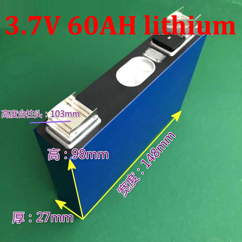 GTK 3 шт литий-ионная 60Ah литиевая батарея 3,7 v 60Ah bateria 12v Not lifepo4 для 24V 36V 48V солнечная панель электрическая тележка для гольфа ► Фото 1/1