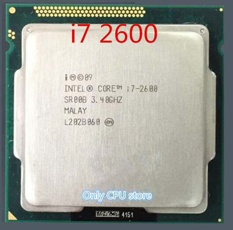 Оригинальный процессор lntel I7 2600, четырехъядерный процессор, 3,4 ГГц, L3 = 8 м, 95 Вт, разъем LGA 1155, настольный процессор i7-2600 (работает 100%) ► Фото 1/1