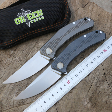 Складной нож Green thorn m390 steel TC4, титановая ручка, карманный кухонный нож для кемпинга и охоты, инструменты для повседневного использования ► Фото 1/1