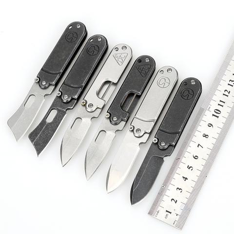 Складной мини-нож Swayboo, подвеска-брелок из нержавеющей стали с эффектом потертости ► Фото 1/6