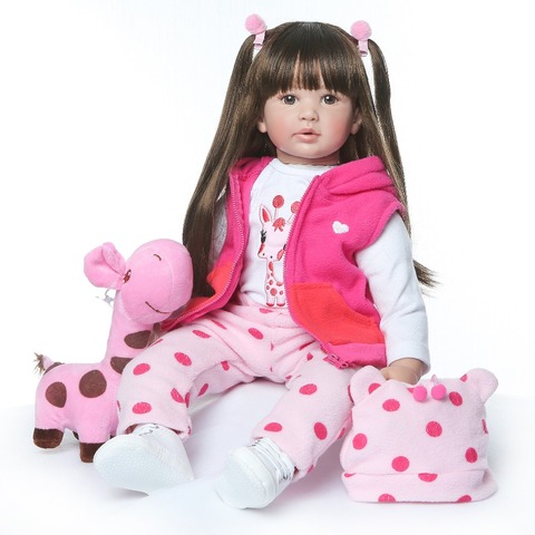 Кукла реборн NPK, реалистичная кукла-младенец из мягкого силикона, 24 дюйма, 60 см, 60 см ► Фото 1/5