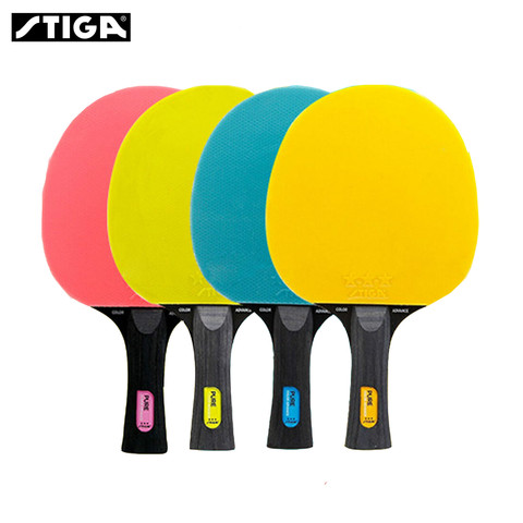 Ракетки для настольного тенниса STIGA серии Advance, резиновые ракетки для пинг-понга, двухслойные, чистый цвет, 5 слоев ► Фото 1/5