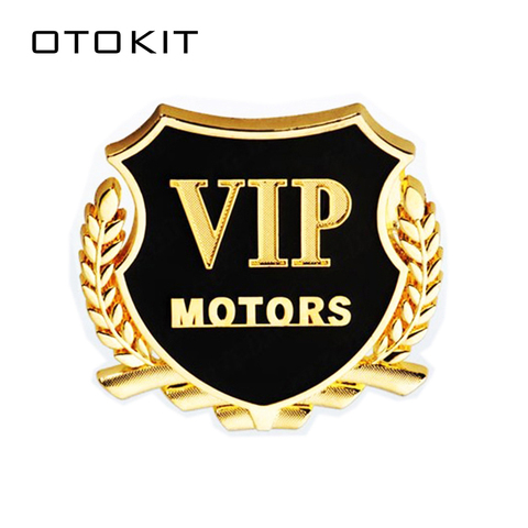 Логотип VIP-мотора 3D 2 шт./лот, металлическая хромированная эмблема автомобиля, наклейка на дверь, окно, корпус автомобиля, декор «сделай сам», ... ► Фото 1/6