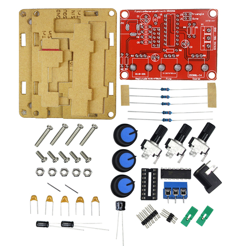 Генератор функционального сигнала DIY Kit, синусоидальный/треугольный/квадратный выход, 1 Гц-1 МГц, генератор сигналов с регулируемой амплитудой частоты XR2206 ► Фото 1/1