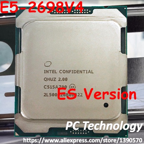 Оригинальный процессор Intel Xeon ES Version QHUZ, процессор E5 2698V4, 2,00 ГГц, 20 ядер, 50 м, E5-2698V4, E5, 2698, V4 ► Фото 1/1