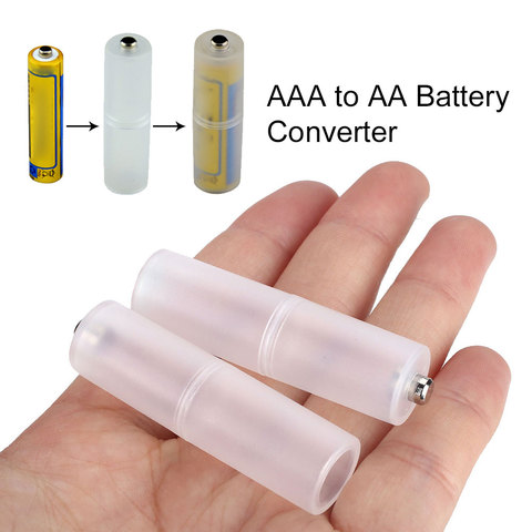 2 шт., конвертер для батареек типа ААА в AA, компактный адаптер для батарей ► Фото 1/6