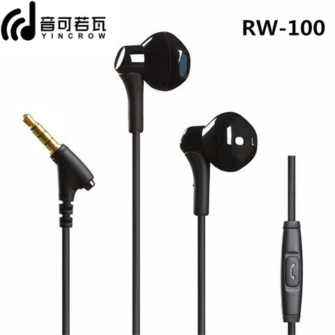 Наушники YINCROW RW-100 HiFi с супербасами и микрофоном, проводные наушники-вкладыши 3,5 мм RW919 RW777 X6 P1 DT6 PT15 PT25 MS16 ► Фото 1/6