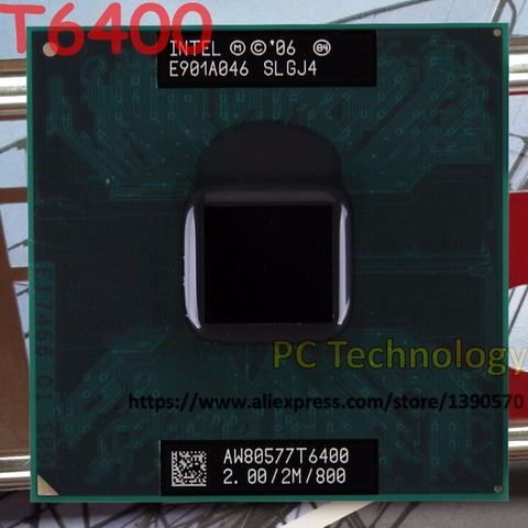 Оригинальный двухъядерный процессор Intel Core 2 Duo ЦПУ T6400 2,0 ГГц 2 м 800, 35 Вт, 45 нм ► Фото 1/1