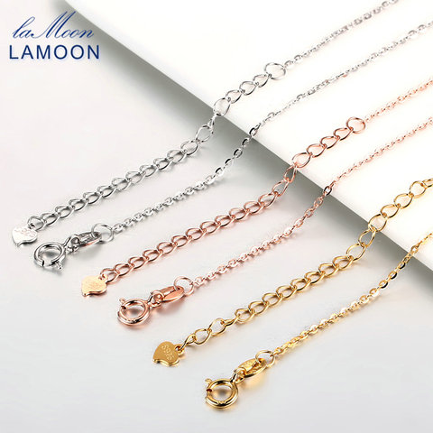 Ожерелье Lamoon Classic 40 + 5 см/40 см, женское серебряное ожерелье Rolo, CI004 ► Фото 1/2