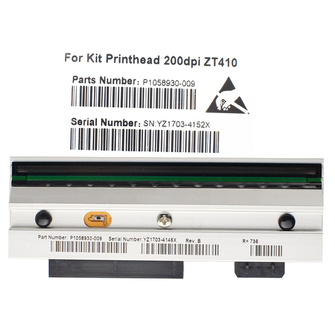 ZT410 печатающая головка для Zebra ZT410, термопринтер штрих-кодов, 203 точек/дюйм, совместим с P1058930-009 ► Фото 1/5
