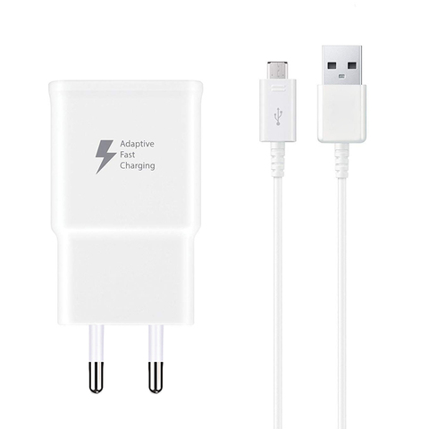 Адаптивное настенное зарядное устройство для быстрой зарядки с набором кабелей Micro USB для Samsung Galaxy S7/S7 Edge/S5/S6/S6 Edge/S4/S3/Note 4/Note 5 ► Фото 1/4