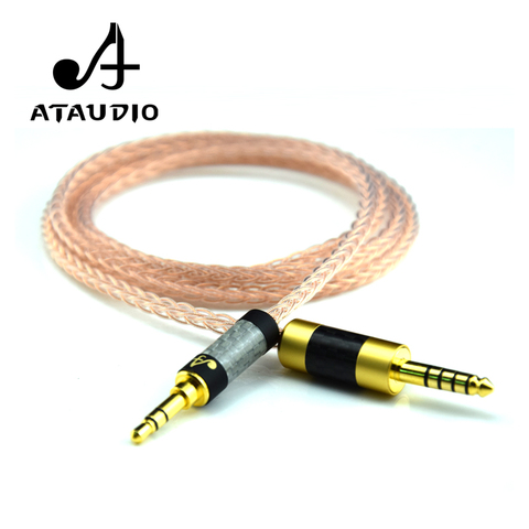Аудиокабель ATAUDIO Hi-Fi с балансиром на 4,4 мм и 3,5 мм, Hi-end, от 4,4 мм до 3,5 мм, вспомогательный обновленный кабель WM1A/1Z, PHA-1A, 2 А, Z1R ► Фото 1/6