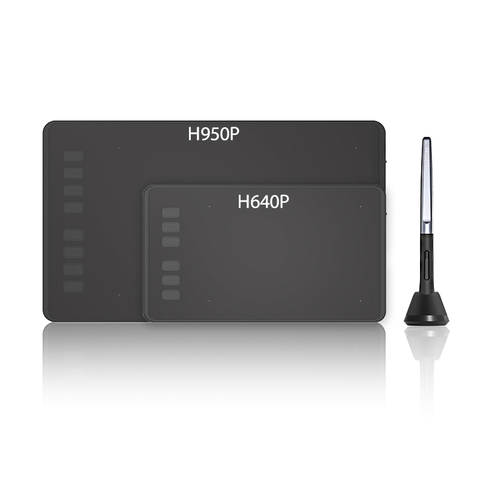Графический планшет HUION H640P/H950P, ультралегкий планшет для рисования, с безбатарейным стилусом, для Mac и Windows ► Фото 1/6