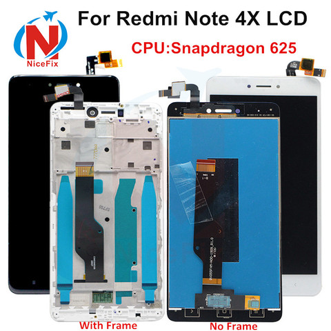 ЖК-дисплей с сенсорным дигитайзером и рамкой для Xiaomi redmi note 4X, Note 4, Snapdragon 625, xiaomi redmi Note 4x, ЖК-дисплей ► Фото 1/6