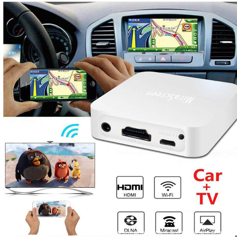 Автомобильный медиаплеер Miracast Airplay, Miracast, HD AV-выход, устройство для зеркалирования экрана X7, беспроводной ТВ-приемник ► Фото 1/6