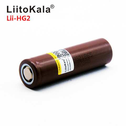 Перезаряжаемая батарея LiitoKala HG2 18650 3000 мАч, высокая разгрузка, 30 А, ток ► Фото 1/5