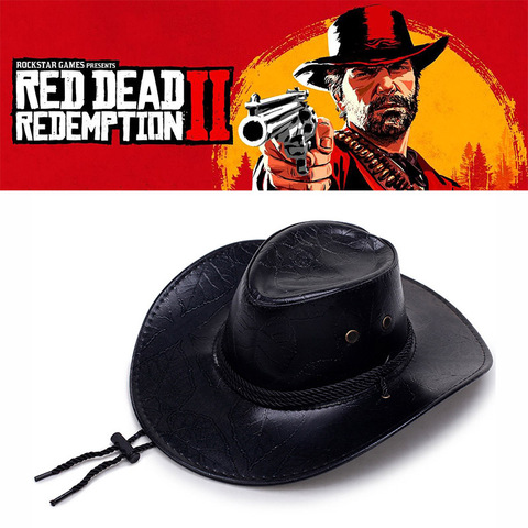 Игра Red Dead Redemption 2 ковбойская шляпа, косплей костюм, реквизит, кожаные шапки унисекс ► Фото 1/3